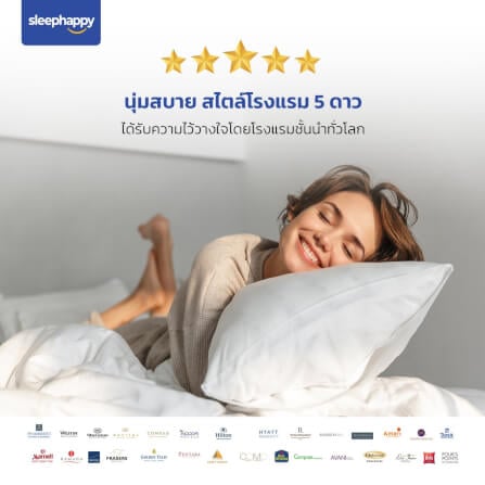 หมอนหนุน SLEEPHAPPY MICROFIBER PILLOW 1200 กรัม_2