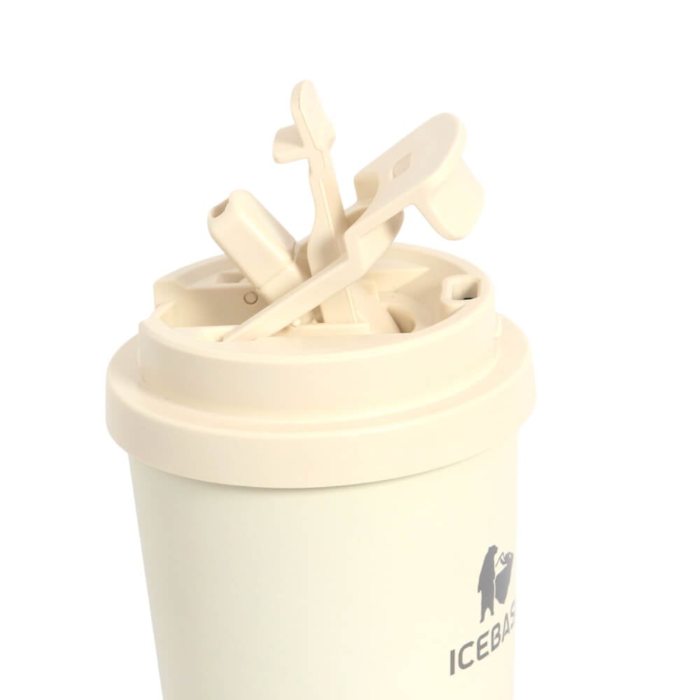 แก้วสุญญากาศ ICEBASE รุ่น VLA-202BE เคลือบผิว CERAMIC ขนาด 500 ML สีเบจ