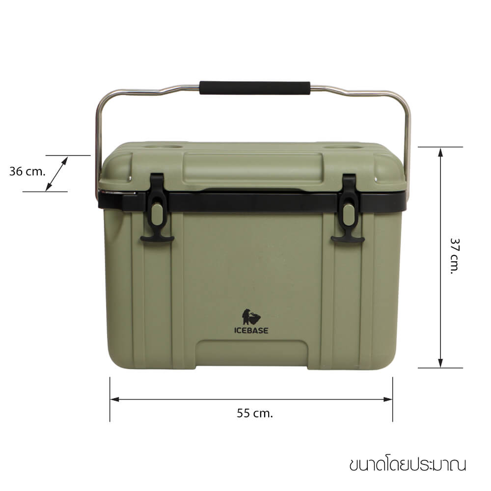กระติกน้ำแข็งเก็บความเย็น ICEBASE (PU FOAM INJECTION) รุ่น CLP-311GN (HERCULES) ขนาด 26 ลิตร สีเขียว_7