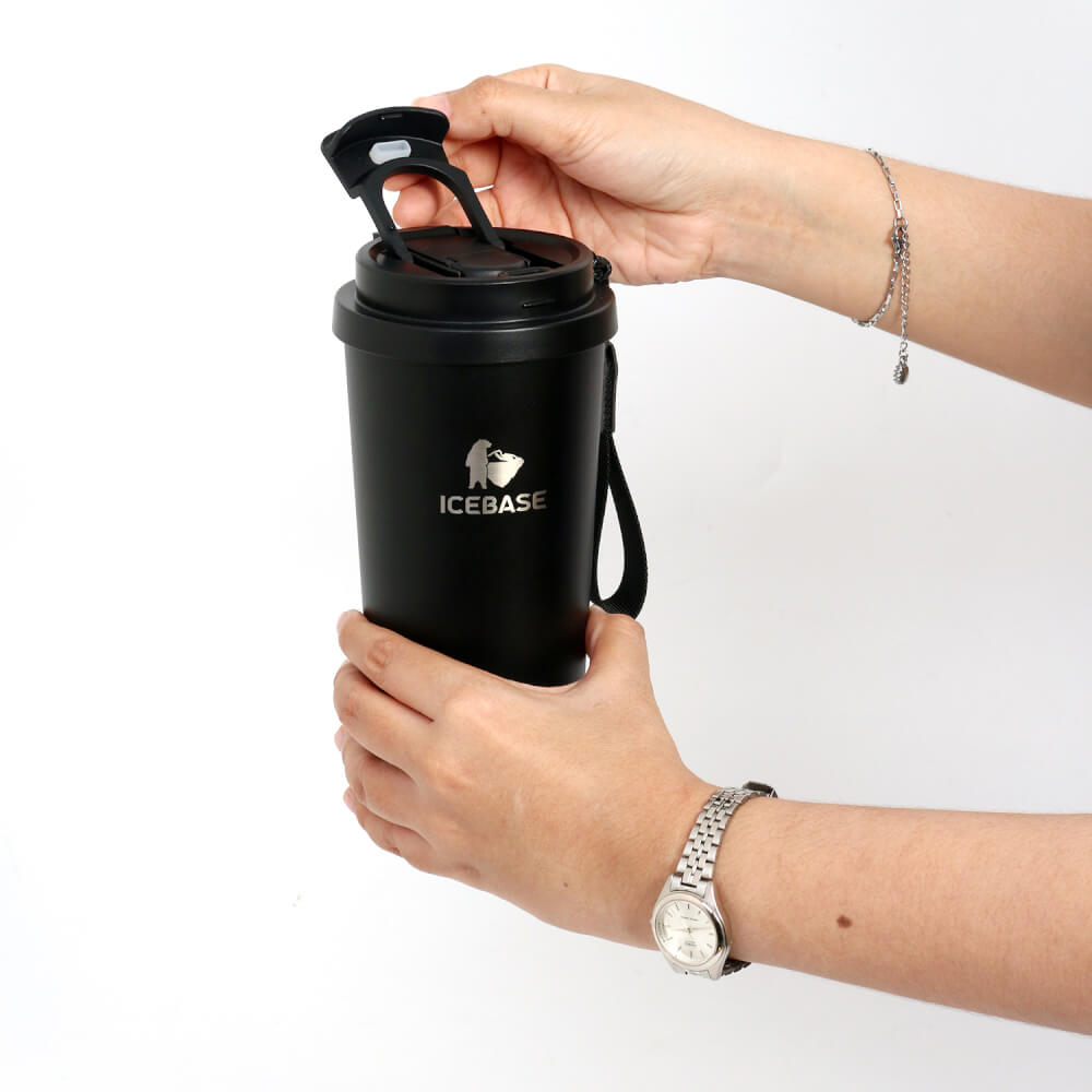 แก้วสุญญากาศ ICEBASE รุ่น VLA-202BK เคลือบผิว CERAMIC ขนาด 500 ML สีดำ