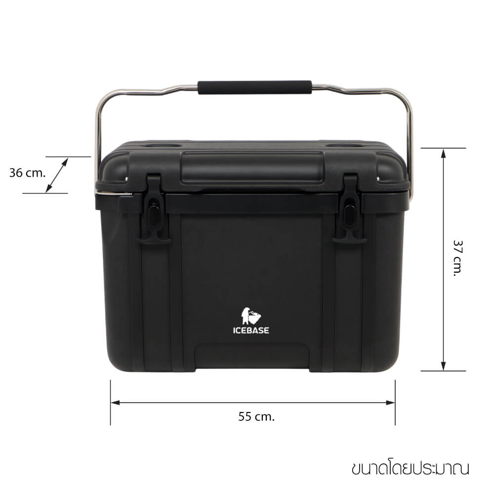 กระติกน้ำแข็งเก็บความเย็น ICEBASE (PU FOAM INJECTION) รุ่น CLP-311BK (HERCULES) ขนาด 26 ลิตร สีดำ