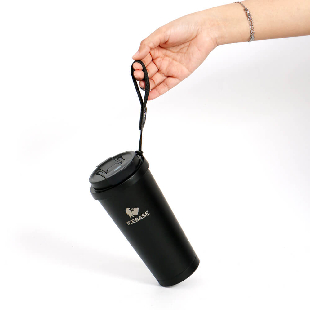 แก้วสุญญากาศ ICEBASE รุ่น VLA-202BK เคลือบผิว CERAMIC ขนาด 500 ML สีดำ