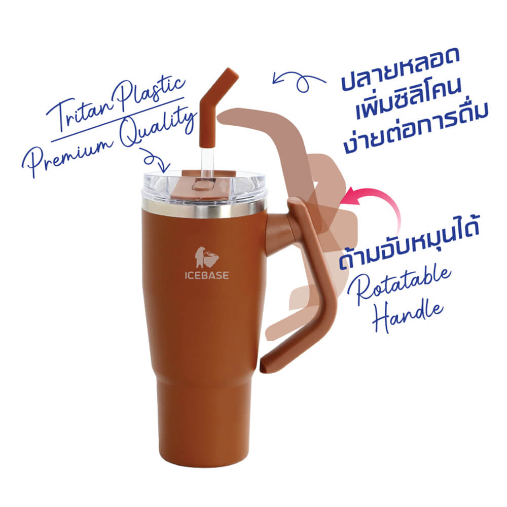 แก้วเก็บความเย็น ICEBASE รุ่น VLM-526CA (LOFT) ขนาด 960 ML สีกาแฟ_9
