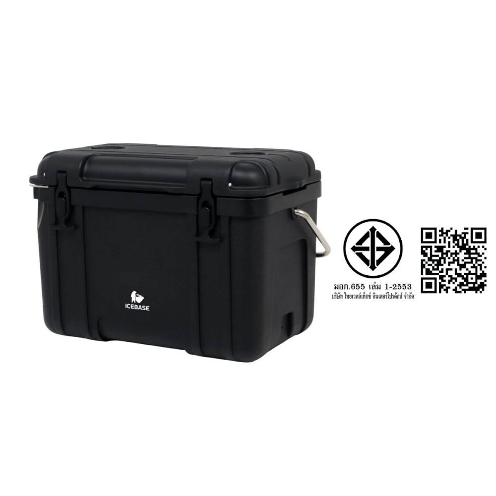 กระติกน้ำแข็งเก็บความเย็น ICEBASE (PU FOAM INJECTION) รุ่น CLP-311BK (HERCULES) ขนาด 26 ลิตร สีดำ