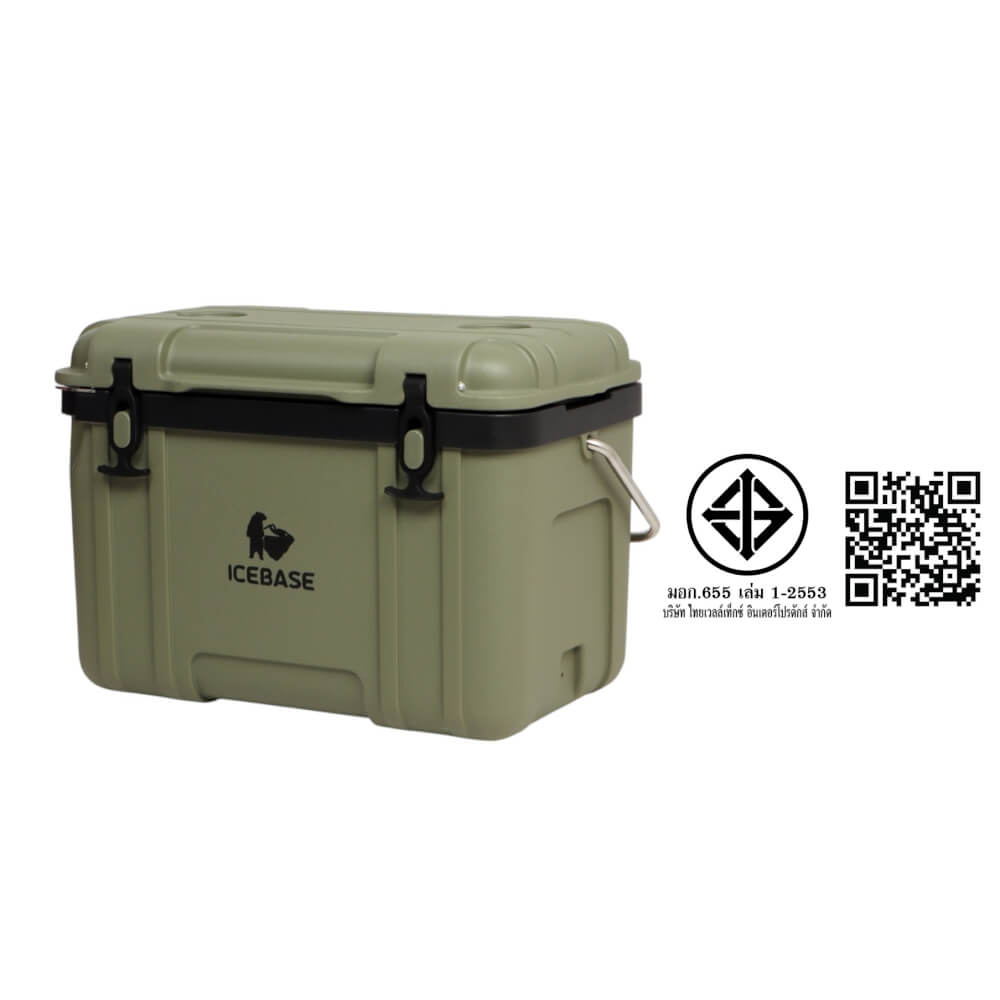 กระติกน้ำแข็งเก็บความเย็น ICEBASE (PU FOAM INJECTION) รุ่น CLP-311GN (HERCULES) ขนาด 26 ลิตร สีเขียว_11