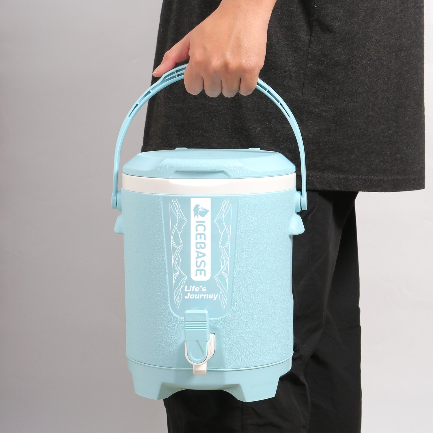 กระติกน้ำแข็งเก็บความเย็น ICEBASE รุ่น CLX-602BL (ROXXET) ขนาด 10 ลิตร สีฟ้า_9