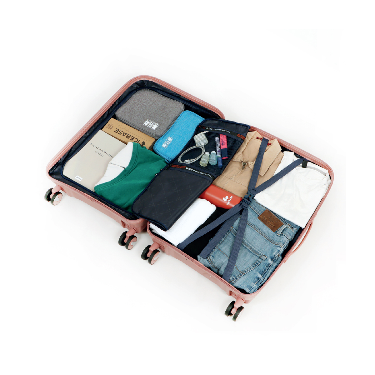 กระเป๋าเดินทาง ICEBASE รุ่น XD-28011RG (EIFEL) 28 นิ้ว สีชมพู_3