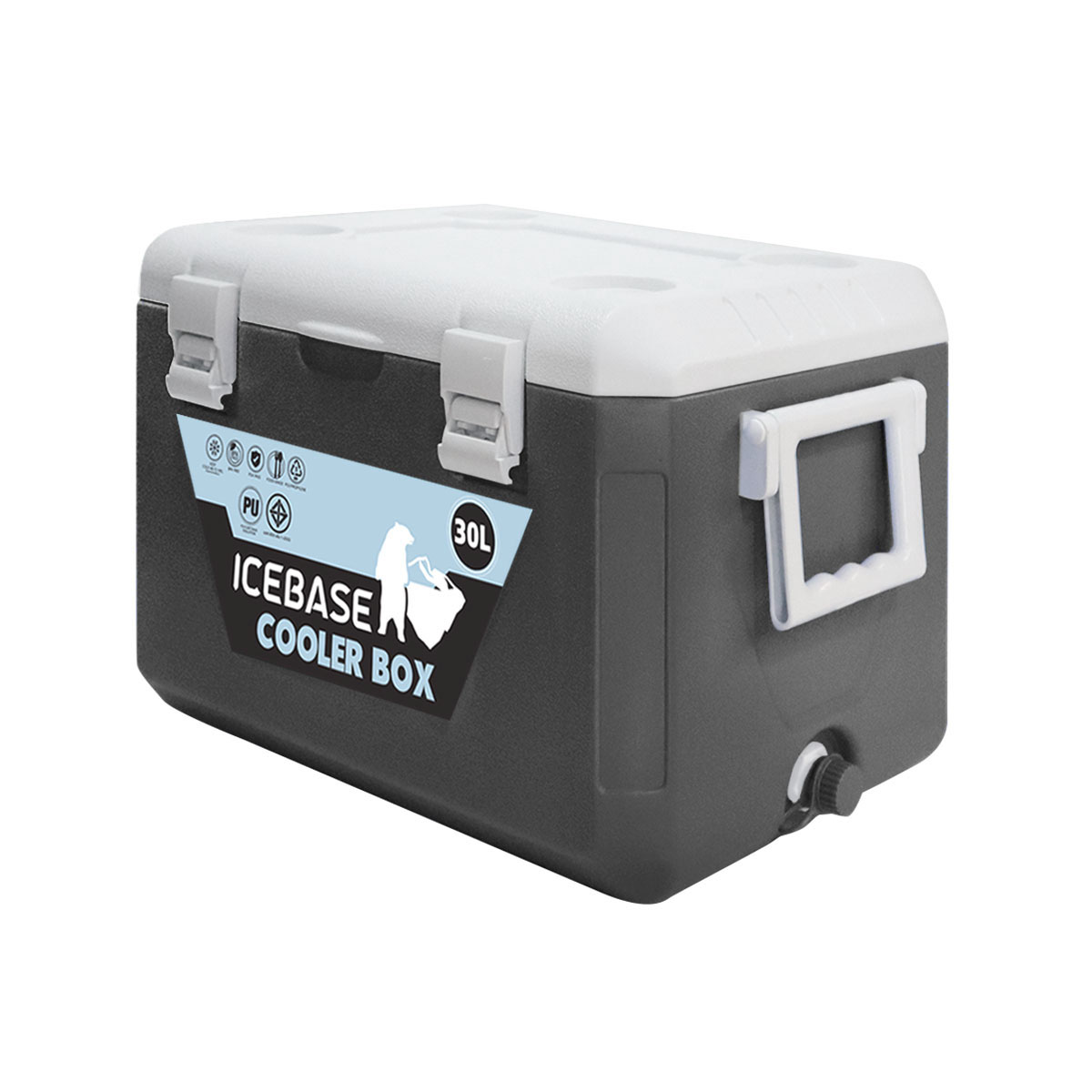 กระติกน้ำแข็งเก็บความเย็น ICEBASE รุ่น CLG-201GY (MERCURY) ขนาด 30 ลิตร สีเทา_7