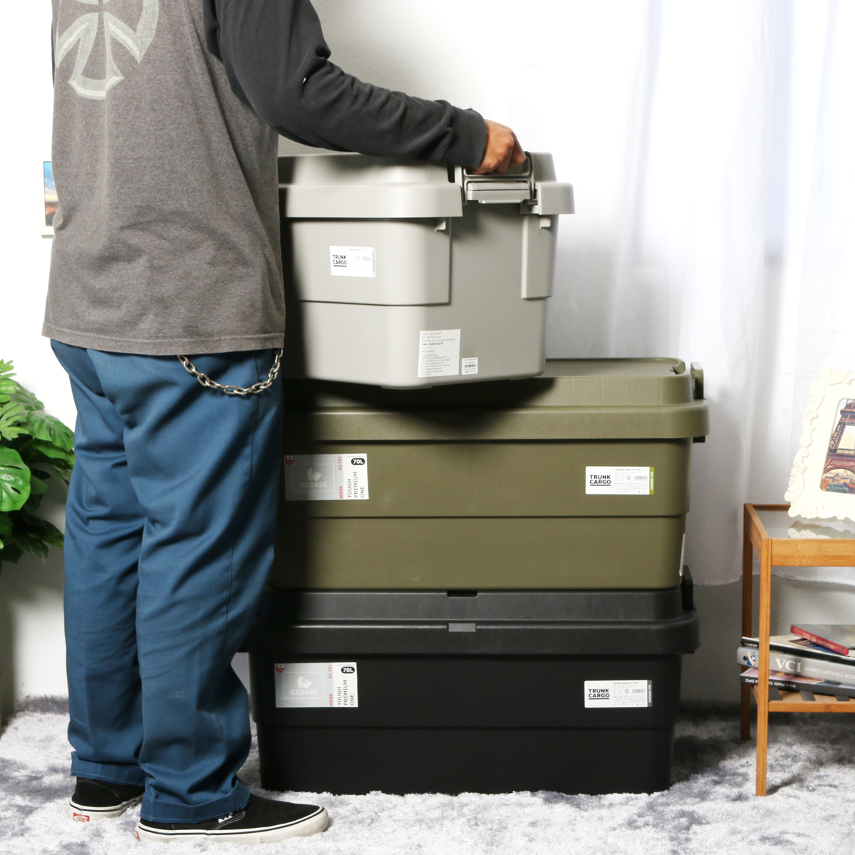 กล่องอเนกประสงค์ ICEBASE รุ่น XC-501GN ขนาด 50 ลิตร สีเขียว_8