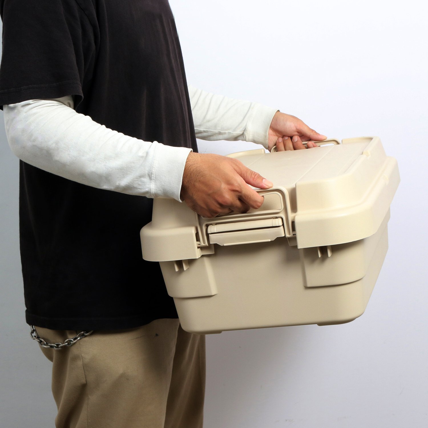 กล่องอเนกประสงค์ ICEBASE รุ่น XCL-302BE ขนาด 30 ลิตร สีเบจ_9