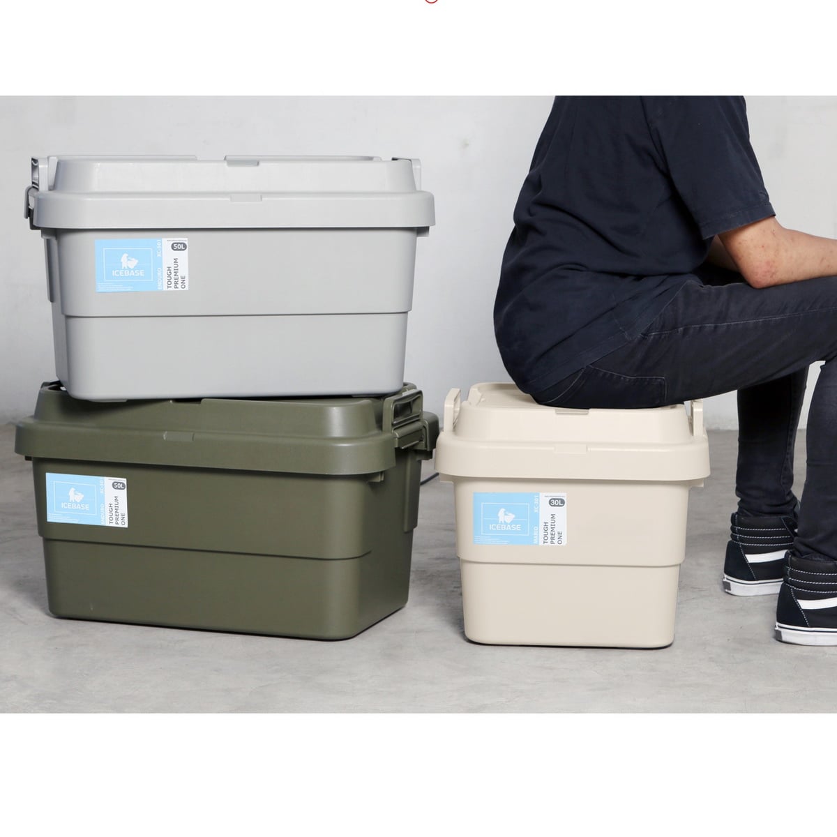 กล่องอเนกประสงค์ ICEBASE รุ่น XC-301BE ขนาด 30 ลิตร สีเบจ_11