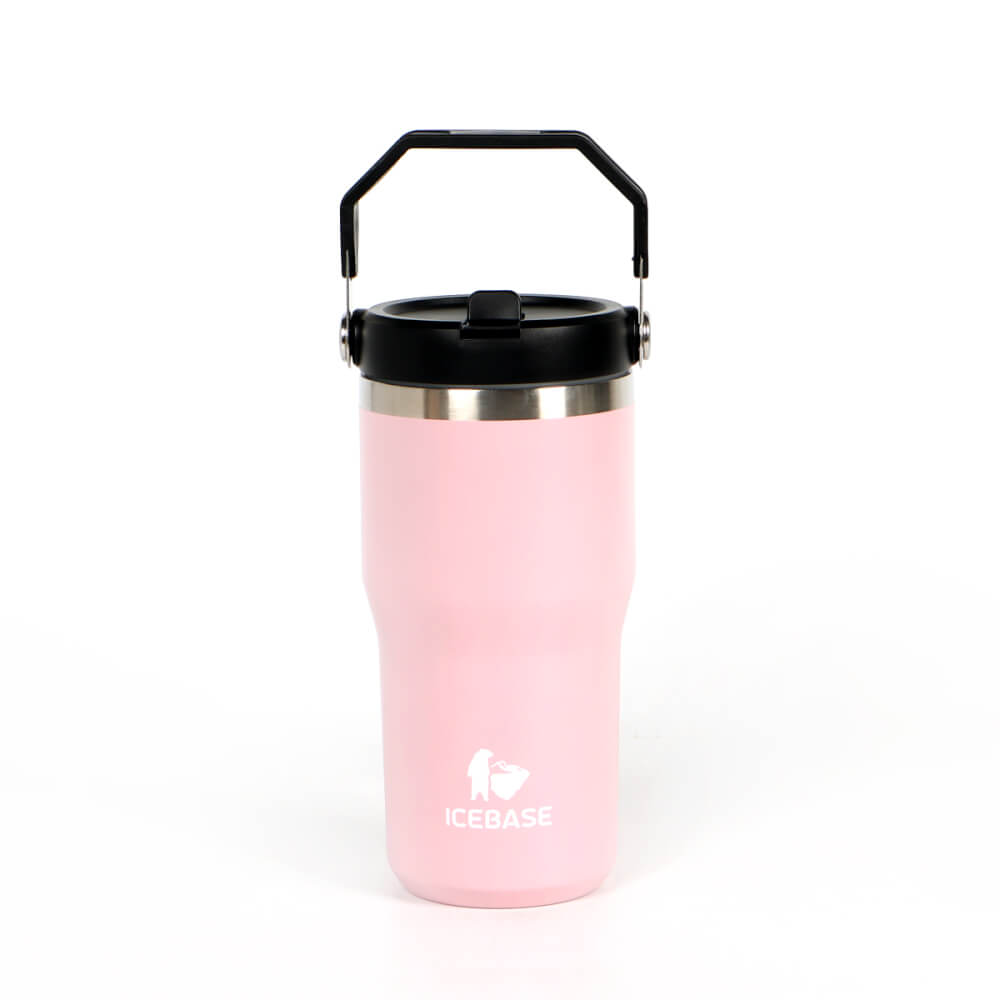 แก้วเก็บความเย็น ICEBASE รุ่น VL-510PK (FLIP) ขนาด 600 มิลลิลิตร สีชมพู