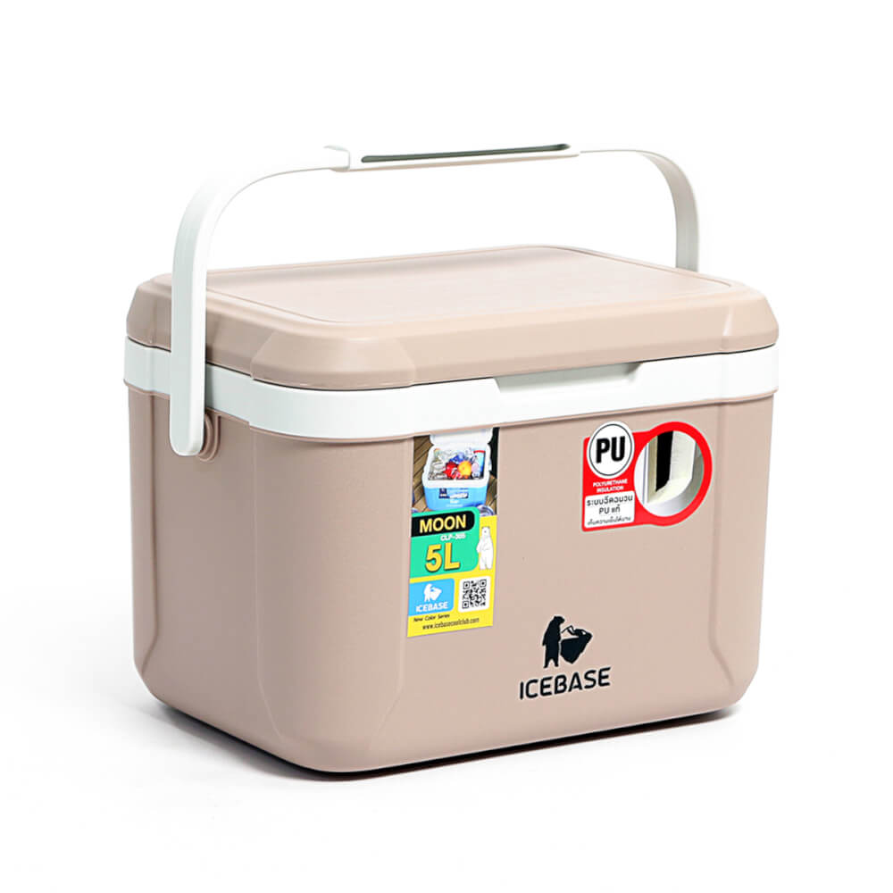 กระติกน้ำแข็งเก็บความเย็น ICEBASE รุ่น CLP-305CM (MOON) ขนาด 5 ลิตร สีครีม_1