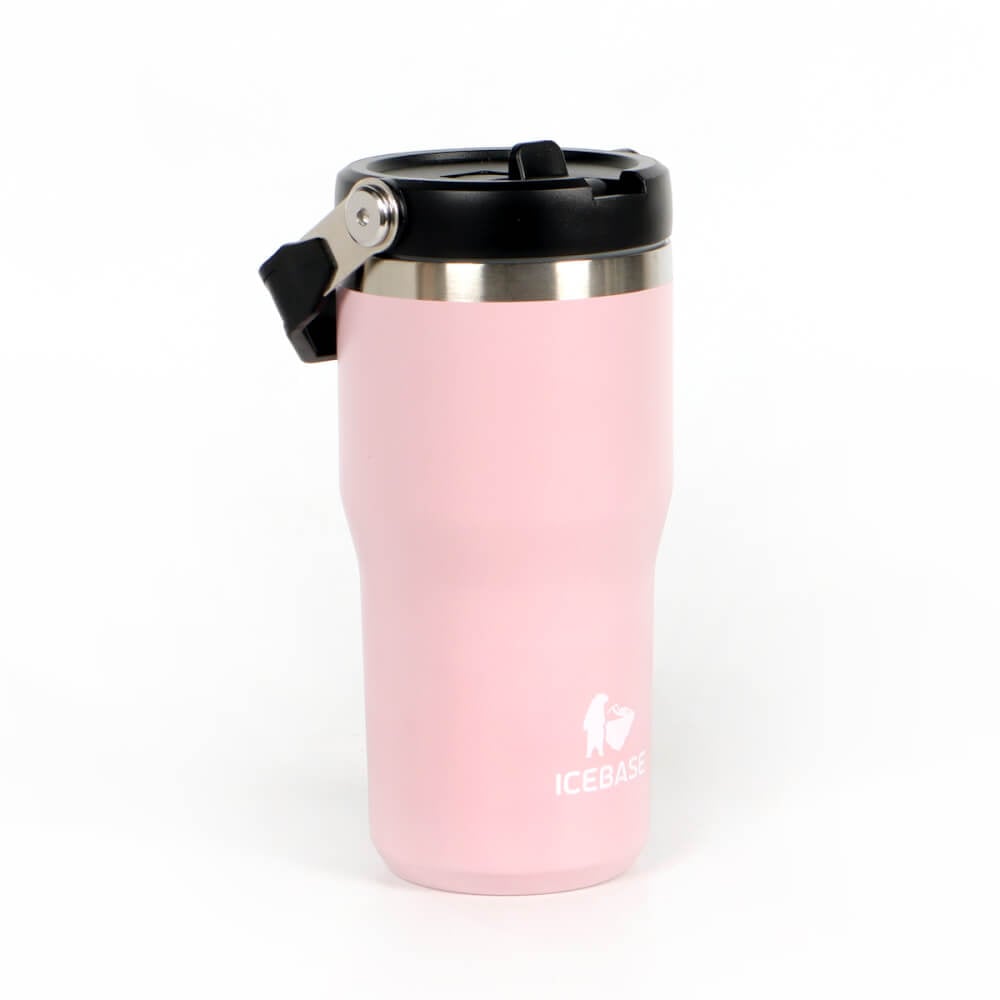 แก้วเก็บความเย็น ICEBASE รุ่น VL-510PK (FLIP) ขนาด 600 มิลลิลิตร สีชมพู