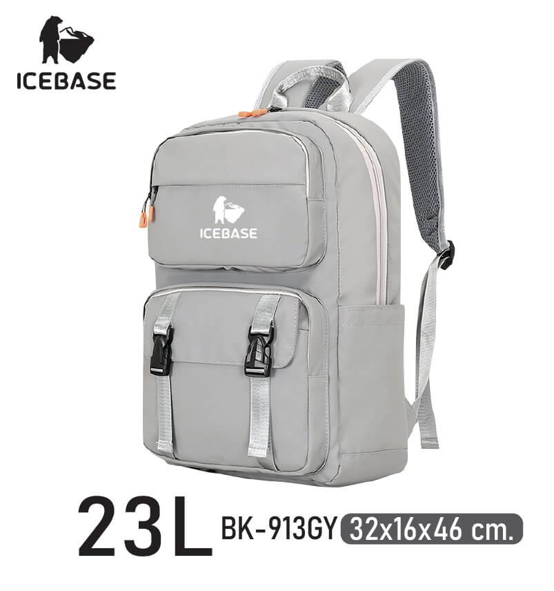 กระเป๋าเป้ ICEBASE รุ่น BK-913GY ความจุ 23 ลิตร สีเทา