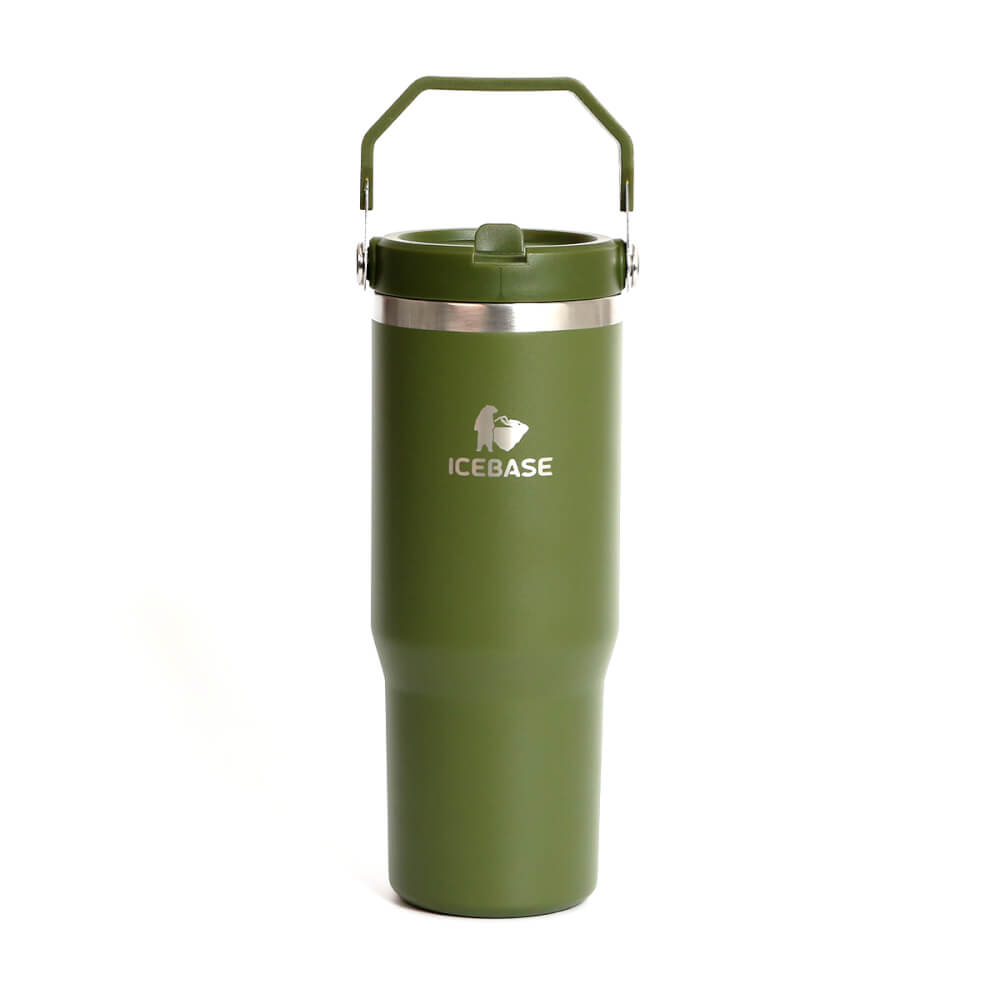 แก้วเก็บความเย็น ICEBASE รุ่น VL-518GN (FLIPZ) ขนาด 900 ML สีเขียว