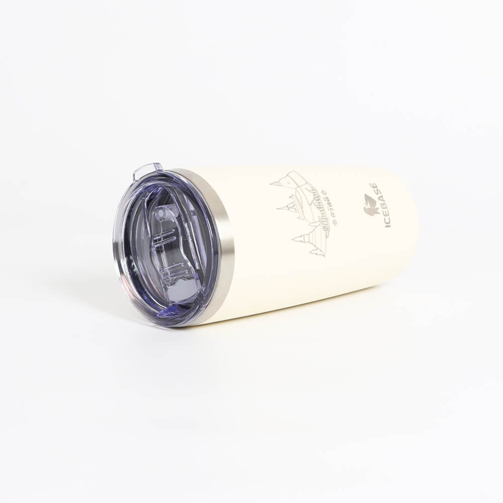 แก้วเก็บความเย็น ICEBASE รุ่น VLS-702BE (THAI CULTURE) ขนาด 600 มิลลิลิตร สีเบจ
