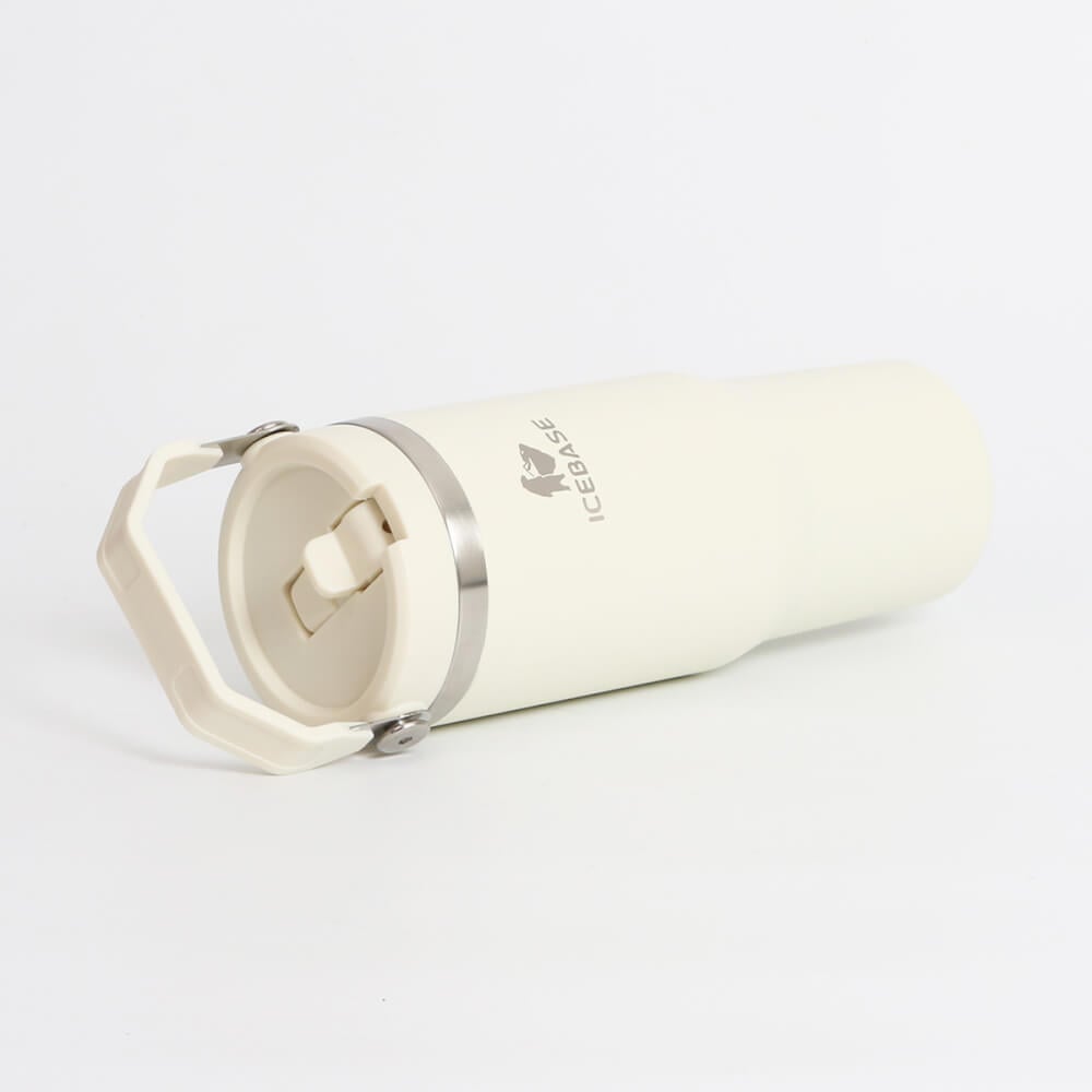 แก้วเก็บความเย็น ICEBASE รุ่น VL-518BE (FLIPZ) ขนาด 900 ML สีเบจ