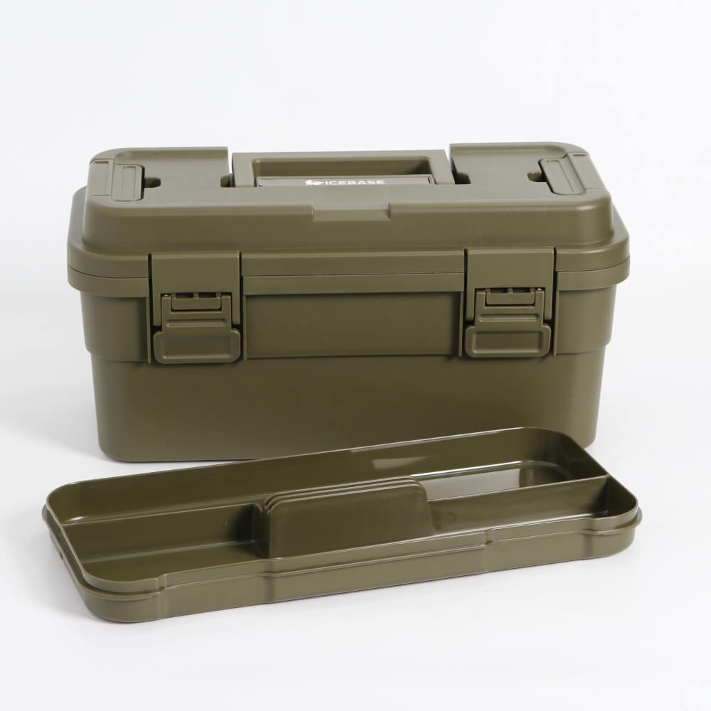 กล่องอเนกประสงค์พร้อมถาดใส่ของ ICEBASE รุ่น XC-002GN (DINO) ขนาด 6.5 ลิตร สีเขียว