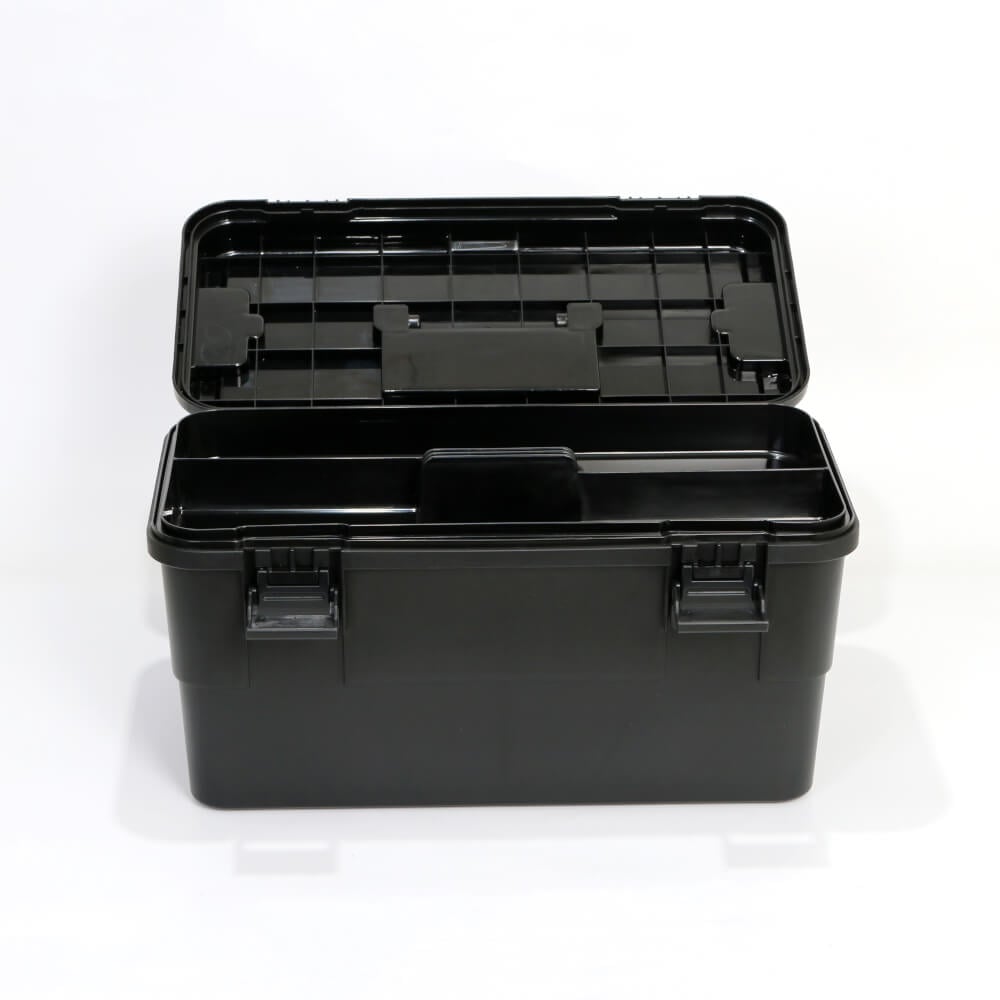 กล่องอเนกประสงค์พร้อมถาดใส่ของ ICEBASE รุ่น XC-003BK (SOLO) ขนาด 15 ลิตร สีดำ