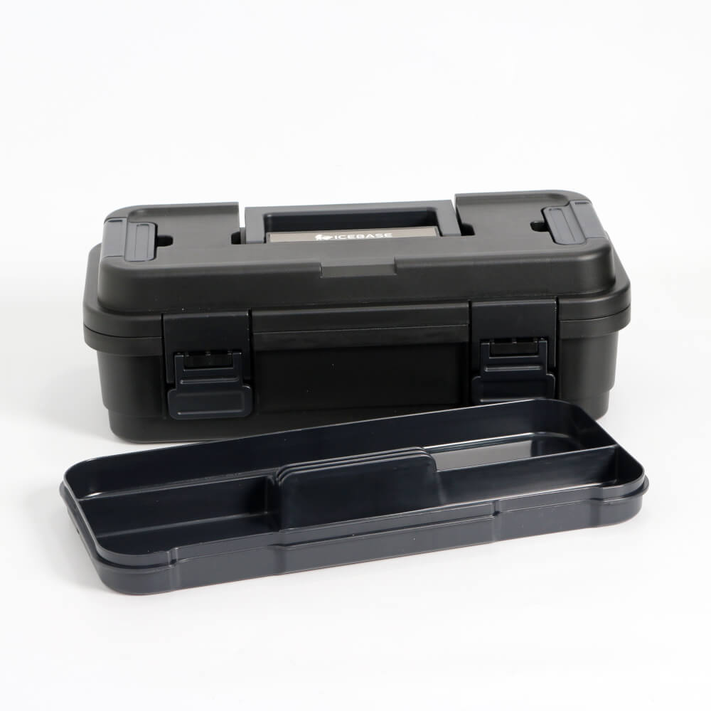 กล่องอเนกประสงค์พร้อมถาดใส่ของ ICEBASE รุ่น XC-001BK (MONO) ขนาด 4 ลิตร สีดำ