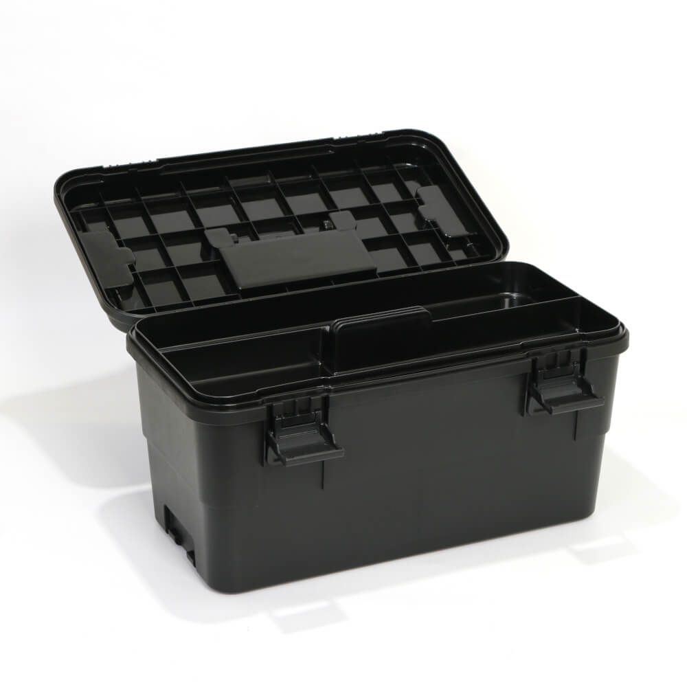 กล่องอเนกประสงค์พร้อมถาดใส่ของ ICEBASE รุ่น XC-003BK (SOLO) ขนาด 15 ลิตร สีดำ