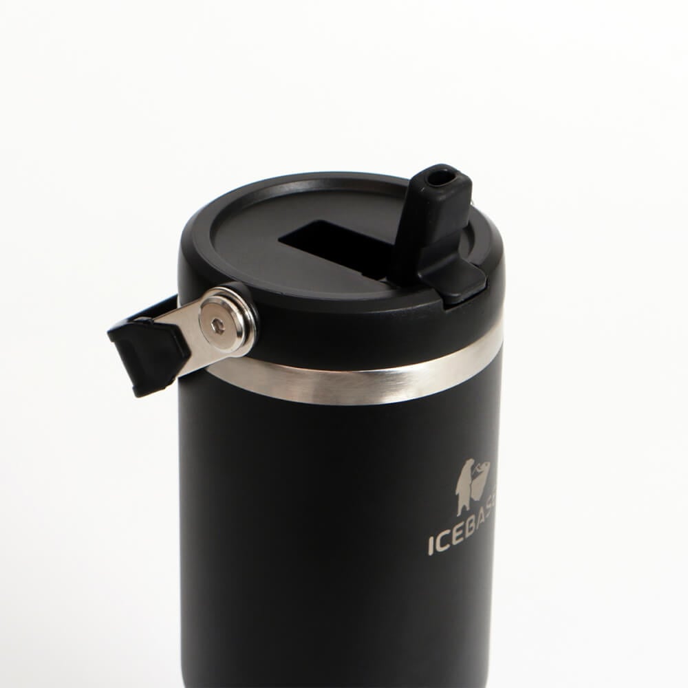 แก้วเก็บความเย็น ICEBASE รุ่น VL-518BK (FLIPZ) ขนาด 900 ML สีดำ