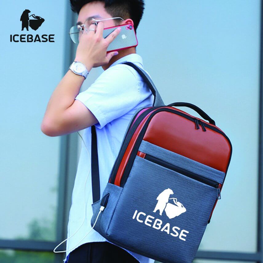 กระเป๋าเป้ ICEBASE รุ่น BK-906DG ความจุ 35 ลิตร สีเทา
