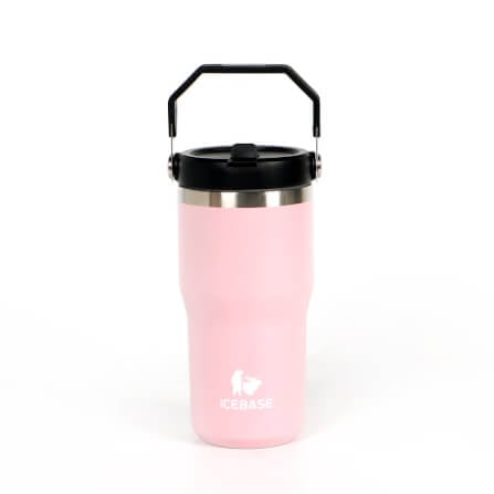แก้วเก็บความเย็น ICEBASE รุ่น VL-510PK (FLIP) ขนาด 600 มิลลิลิตร สีชมพู