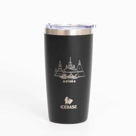 แก้วเก็บความเย็น ICEBASE รุ่น VLS-702BK (THAI CULTURE) ขนาด 600 มิลลิลิตร สีดำ_1