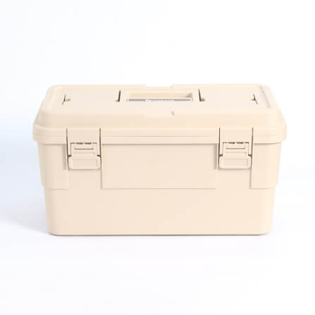 กล่องอเนกประสงค์พร้อมถาดใส่ของ ICEBASE รุ่น XC-003BE (SOLO) ขนาด 15 ลิตร สีเบจ_3