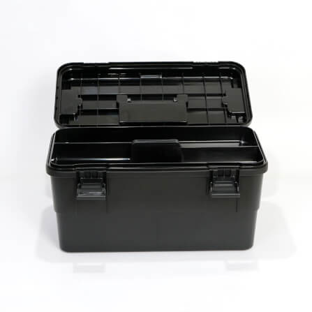 กล่องอเนกประสงค์พร้อมถาดใส่ของ ICEBASE รุ่น XC-003BK (SOLO) ขนาด 15 ลิตร สีดำ_5