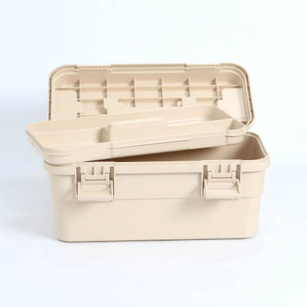 กล่องอเนกประสงค์พร้อมถาดใส่ของ ICEBASE รุ่น XC-002BE (DINO) ขนาด 6.5 ลิตร สีเบจ_6