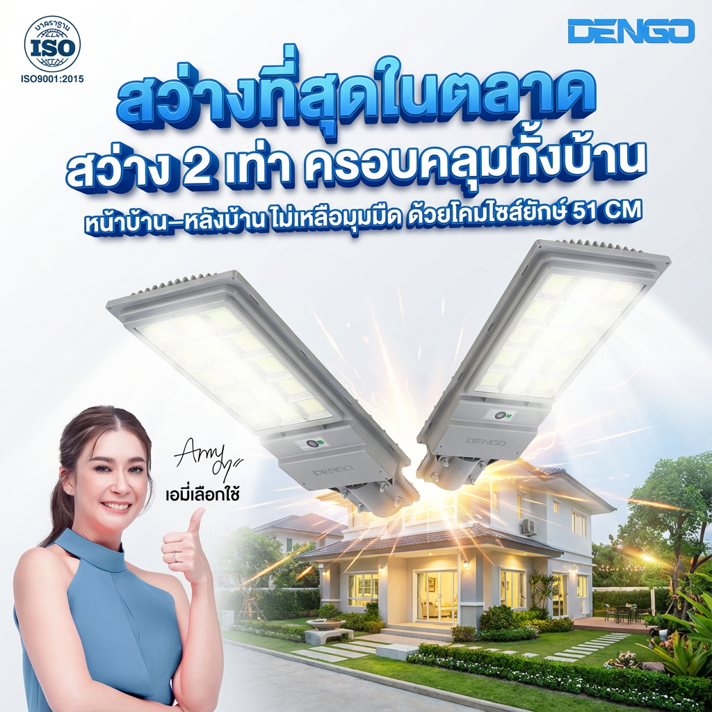 ไฟถนน SOLAR DENGO MEGA SOLAR LIGHT
