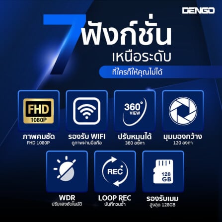 กล้องติดรถยนต์ DENGO VISION WIFI_1