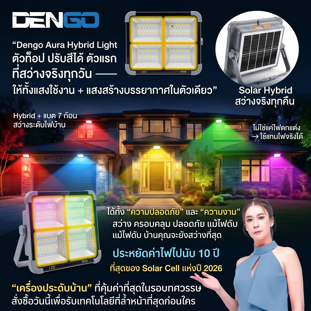 ไฟสนาม SOLAR DENGO AURA HYBRID LIGHT_1