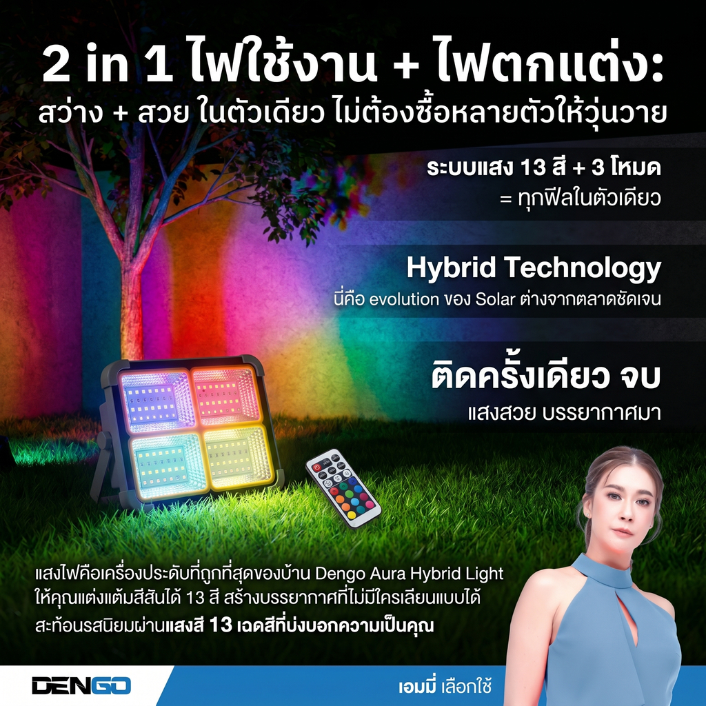 ไฟสนาม SOLAR DENGO AURA HYBRID LIGHT_4