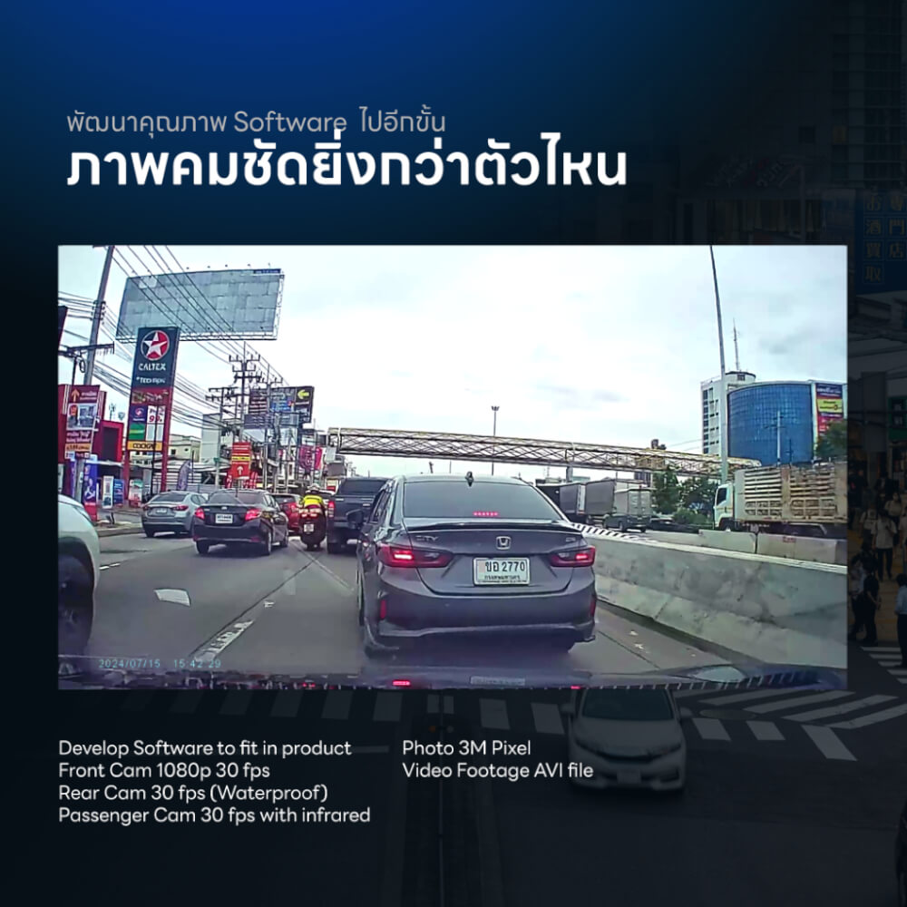 กล้องติดรถยนต์ Dengo 3 Cam