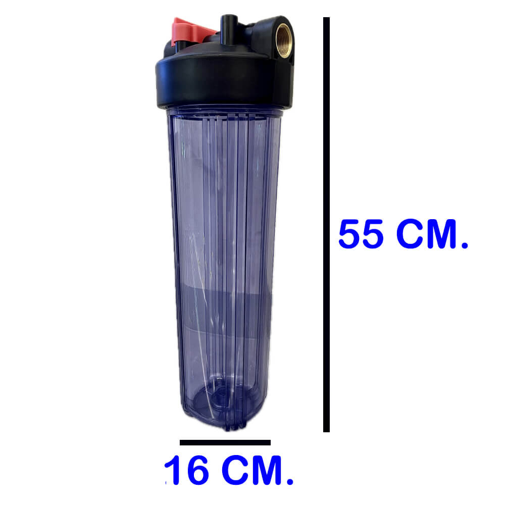 เครื่องกรองน้ำใช้ 1 ขั้นตอน WATERWAY BIG BLUE 20 นิ้ว เกลียวทองเหลือง กระบอกใส รุ่น WTBB-CTO (พร้อมไส้กรองน้ำ CTO BIG BLUE ขนาด 20นิ้ว)_2