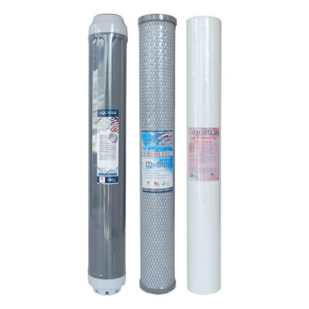 ไส้กรองน้ำ 3 ขั้นตอน PP/CTO/RESIN AQUATEK รุ่น AQ-PPCTORSN20 ขนาด 20 นิ้ว_0