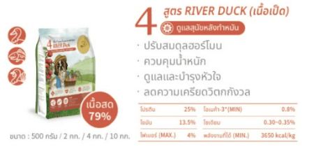 อาหารเม็ดสำหรับสุนัข REAL POWER เกรดโฮลิสติก NO.4 สูตรเป็ด 500 กรัม_5