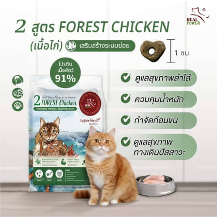 อาหารเม็ดสำหรับแมว REAL POWER เกรดโฮลิสติก NO.2 สูตรไก่ 10 กิโลกรัม_6