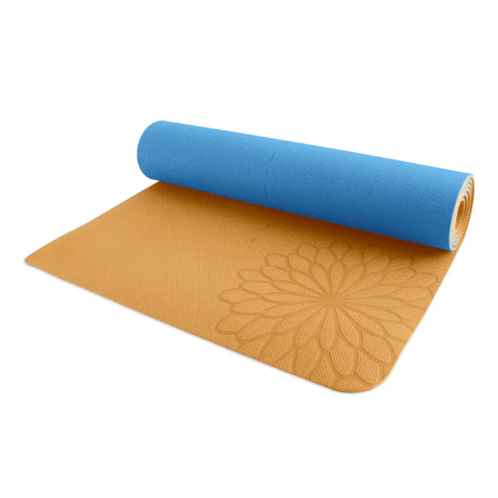 เสื่อโยคะ EASYOGA รุ่น PREMIUM ECO CARE YOGA MAT PLUS V.2 สีเหลือง/ ฟ้า