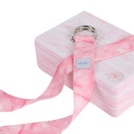 เชือกโยคะ Vaken รุ่น Marbled Yoga Strap 240cm สีชมพู _3