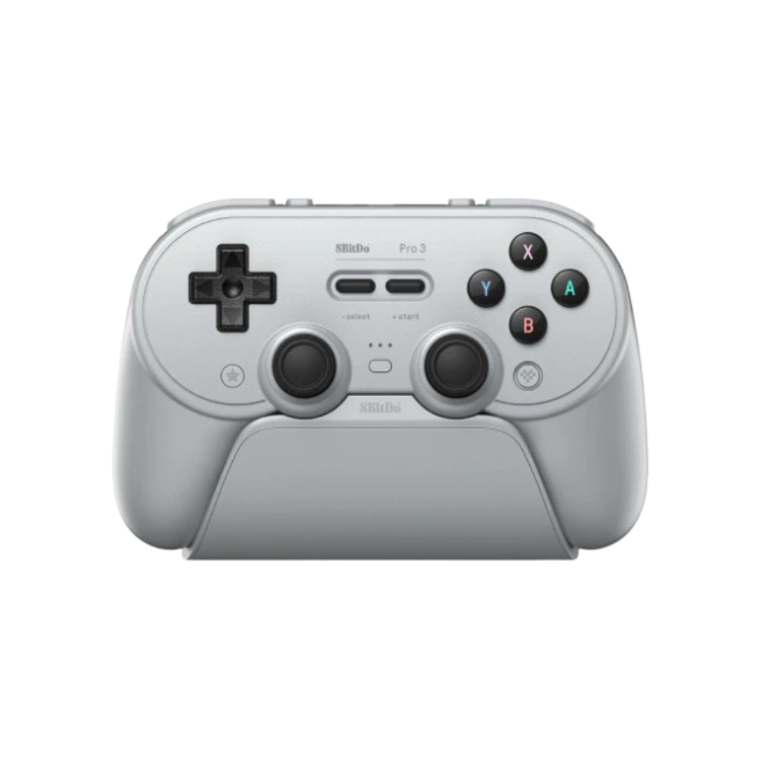 จอยเกมไร้สาย 8BITDO PRO3 BLUETOOTH GAMEPAD สีเทา ปุ่มดำ สำหรับ SWITCH/SWITCH 2
