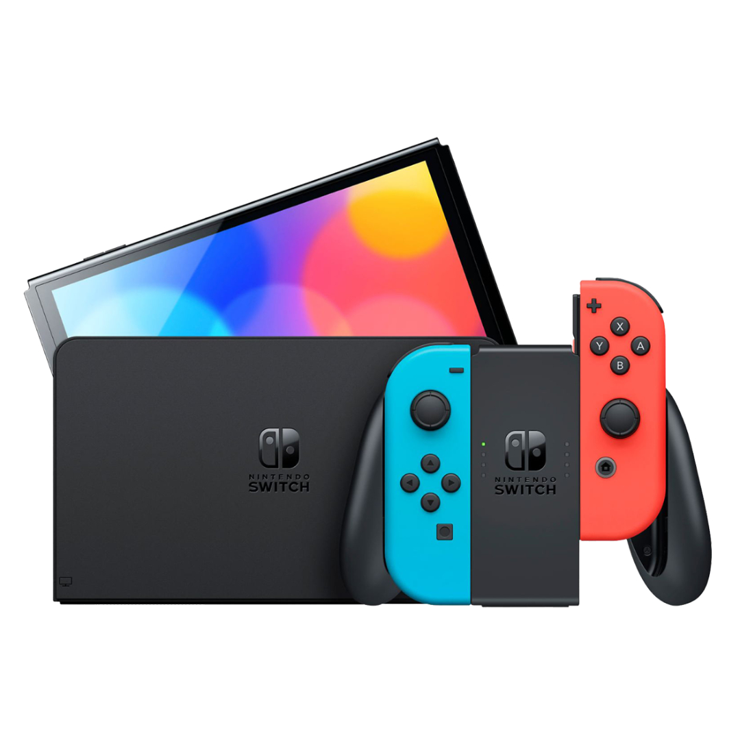 เครื่องเกม Nintendo Switch OLED สีนีออน แดง/ฟ้า