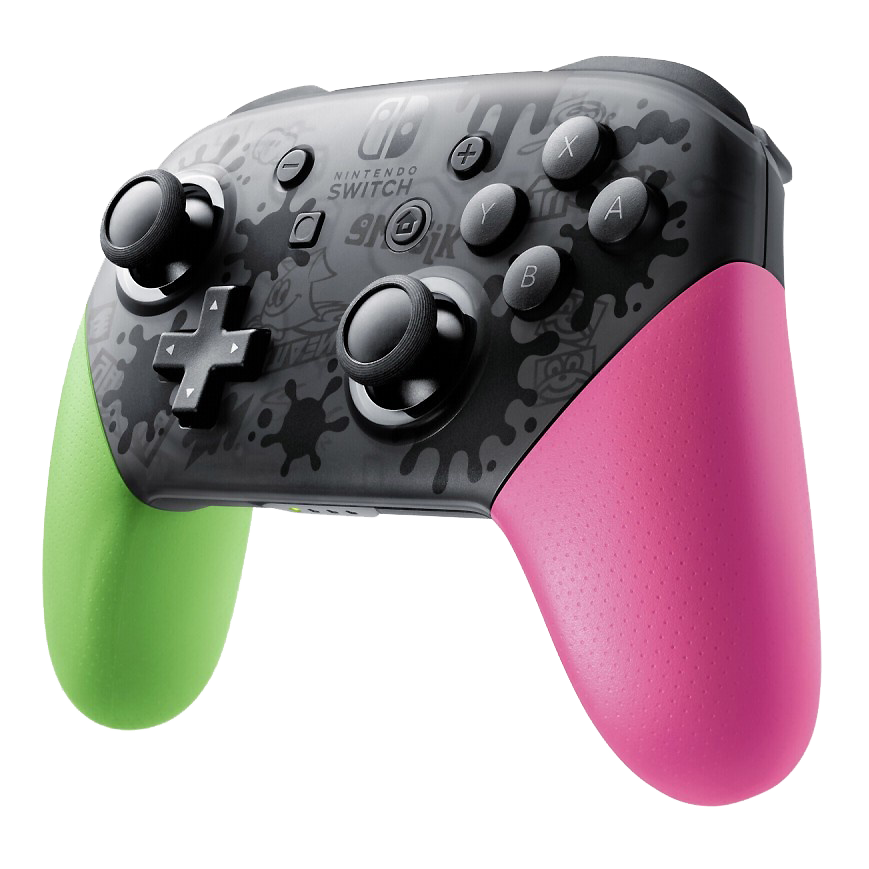 จอยเกมไร้สาย Nintendo Switch Pro Controller Splatoon2 Edition สีเขียว/ชมพู