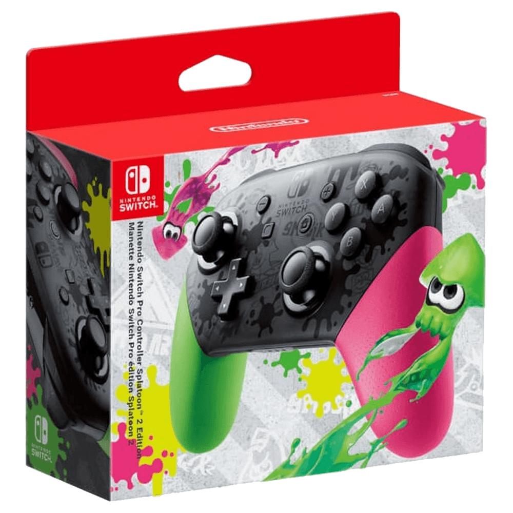 จอยเกมไร้สาย Nintendo Switch Pro Controller Splatoon2 Edition สีเขียว/ชมพู