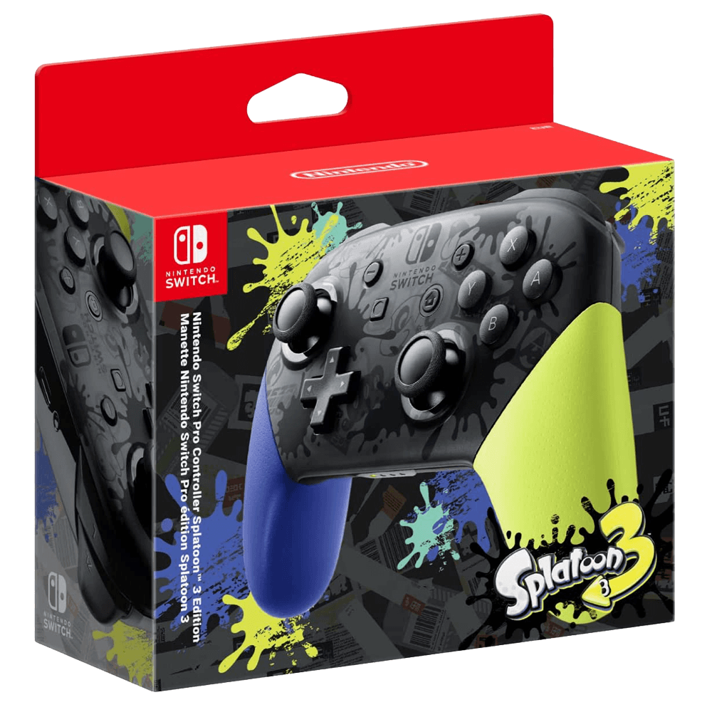  จอยเกมไร้สาย Nintendo Switch Pro Controller Splatoon3 Edition สีน้ำเงิน/เขียว