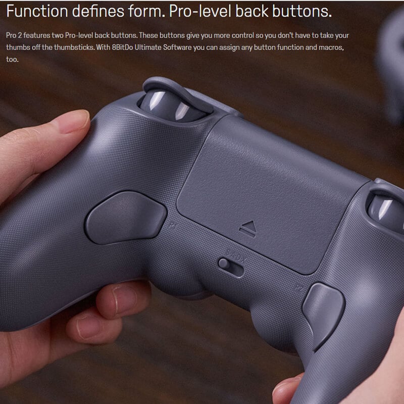 จอยเกมไร้สาย 8Bitdo Pro 2 80GJ สีดำ